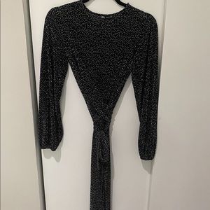 Zara polka dot midi dress